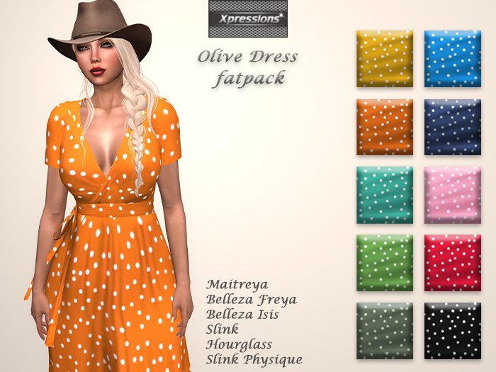 [Xprs] - Olive Dress FATPACK