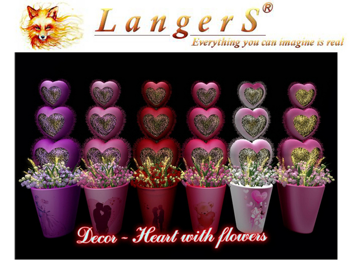 Decor - Heart with flowers