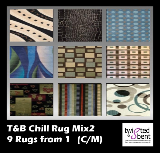 9 Rugs From One - Texture Changing Area Rug Chill Mix2