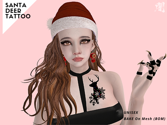 -Shadow Of Darkness- Santa Deer Tattoo