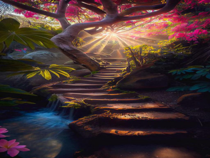 Forest Stairs Texture