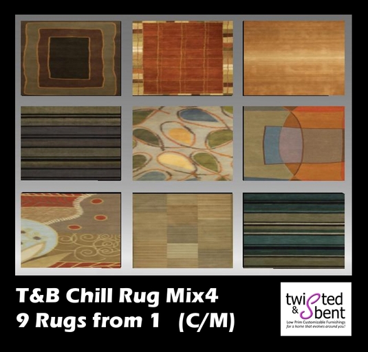 9 Rugs From One - Texture Changing Area Rug Chill Mix4
