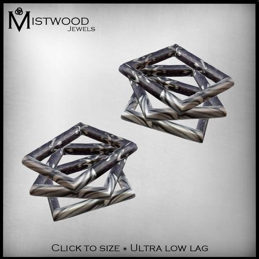 [Mistwood Jewels] Queen of Diamonds Bracelets - Resin & Silver