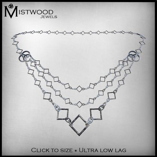 [Mistwood Jewels] Queen of Diamonds Necklace - Resin & Silver