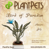 PlantPet Seed [Bird of Paradise *Azure Jay*] Rare v.3.088