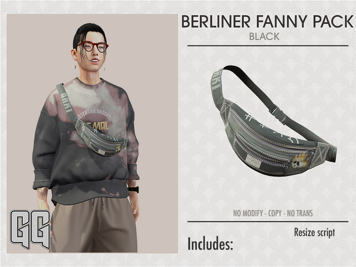 [GG] Berliner Fanny Pack - BLACK