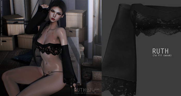 {le fil cassé} Ruth Top Black