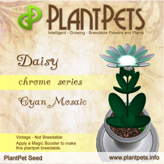 PlantPet Seed [Daisy *Chrome Cyan Mosaic*]
