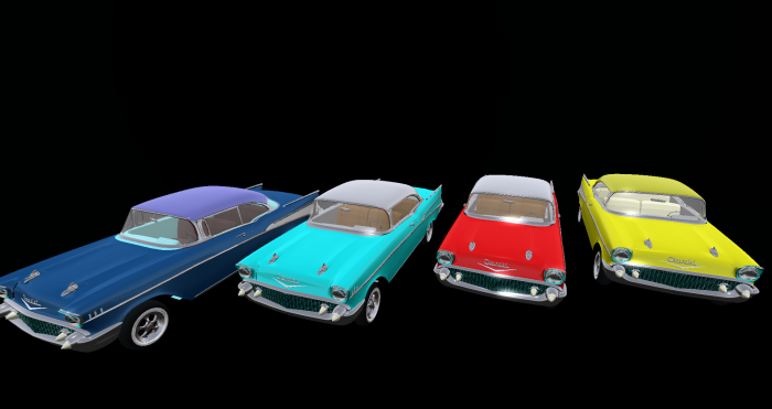 4 pack 57 Chevy Hot Rod Classics F/P