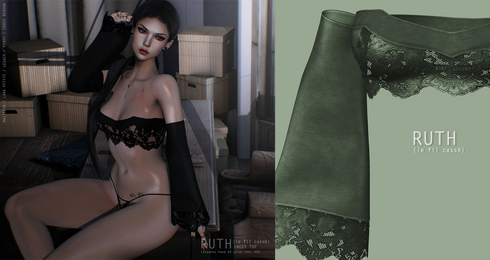 {le fil cassé} Ruth Top Green