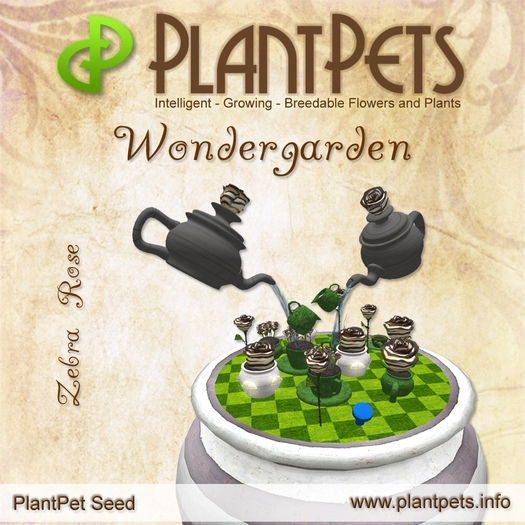* PlantPet Seed [Wondergarden *Zebra Rose*]