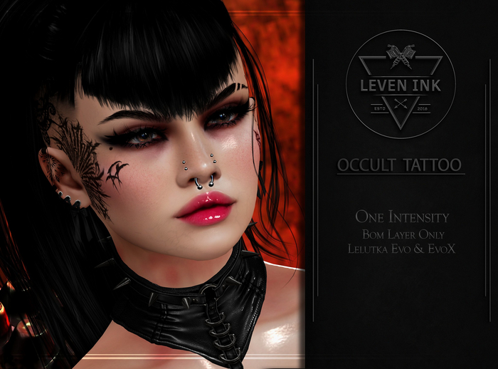 Second Life Marketplace - Leven Ink - Occult Face Tatoo