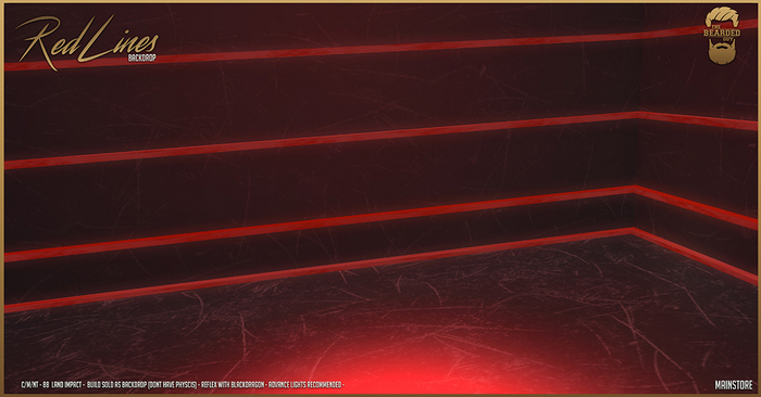 Red Lines Backdrop - The Bearded Guy