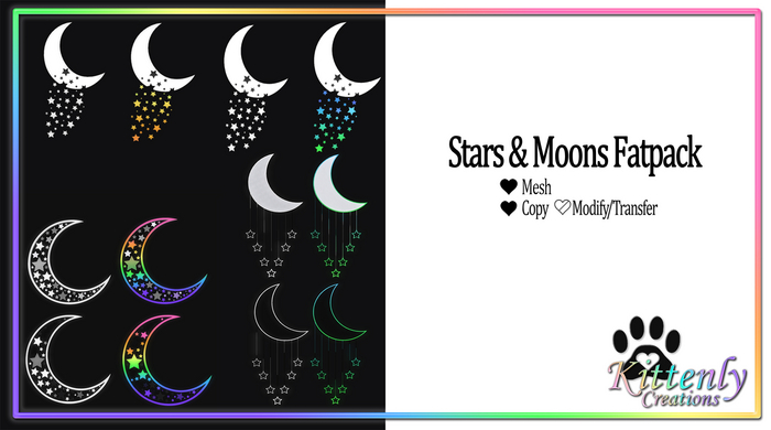 Kittenly Creations - Stars & Moons Neon Fatpack