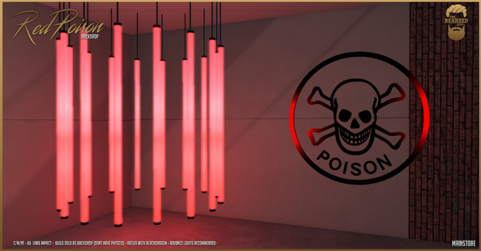 Red Poison Backdrop - The Bearded Guy