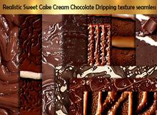 Realistic Sweet Cake Cream Chocolate Dripping texture seamlessD