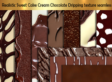 Realistic Sweet Cake Cream Chocolate Dripping texture seamlessM