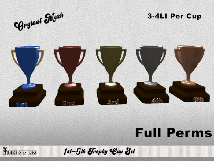 1st-5th Trophy Cup Set Full Perm