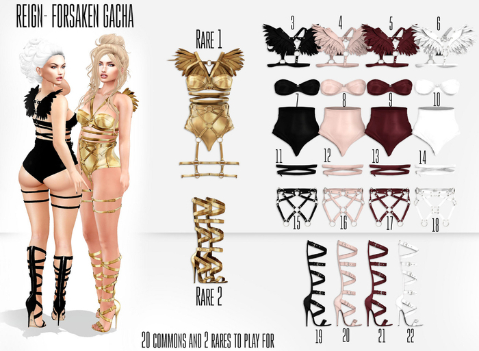 REIGN.- FORSAKEN WING'D HARNESS (BLACK)- MAITREYA #3