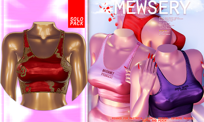 #MEWSERY BBcrop top {#23 Dragon.Ruby}
