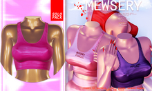 #MEWSERY BBcrop top {#15 Leather.Pink}
