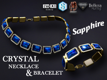 [7/11] Crystal Gem Necklace & Bracelet - SAPPHIRE