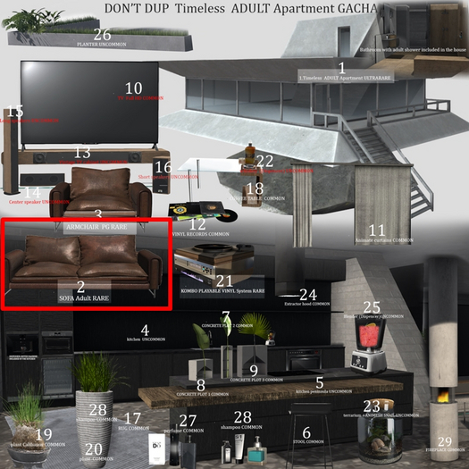 2.Timeless  SOFA Adult RARE