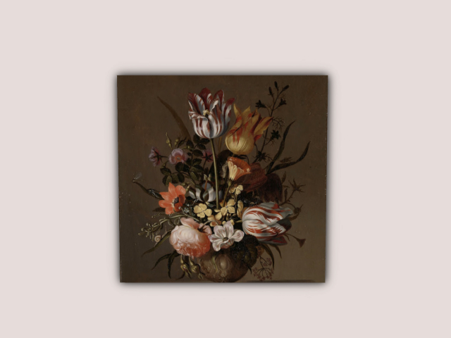Frame Vase with Tulip