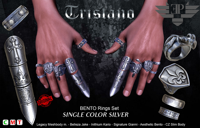 L'Emporio&PL::*Tristano*:: Set Armor Rings- Silver-