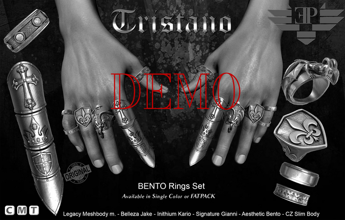 D*E*M*O  L'Emporio&PL::*Tristano*:: Set Armor Rings-