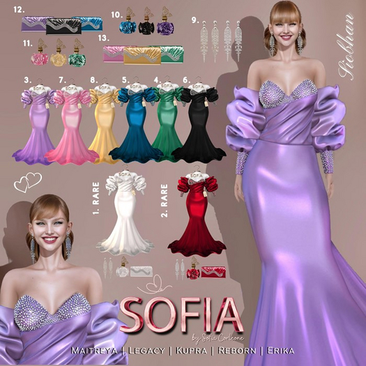 2. SOFIA. Siobhan Outfit Cherry Set / 2 RARE