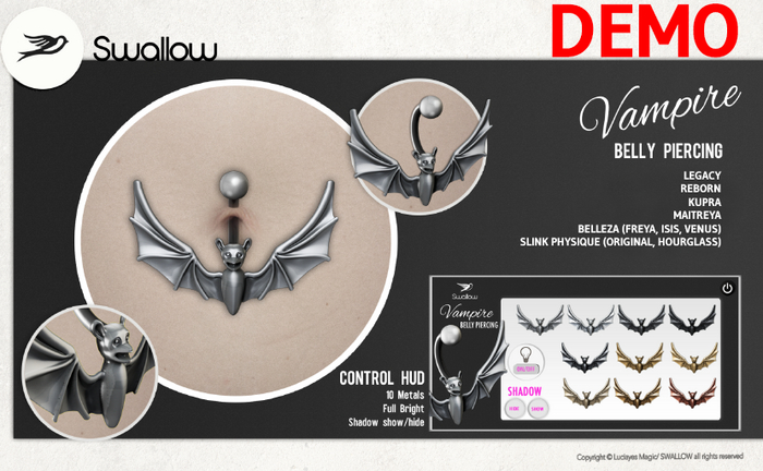 DEMO ^^Swallow^^ Vampire Belly Piercing