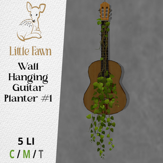 LF-Wall Hanging Guitar Planter #1 5LI Update **ADD**