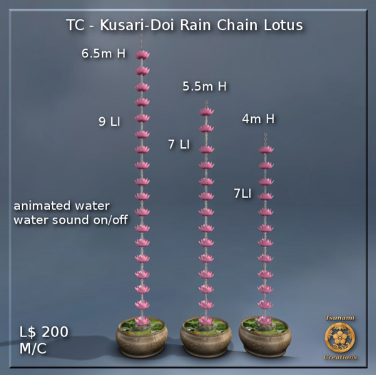 TC - Kusari-Doi Rain Chain Lotus