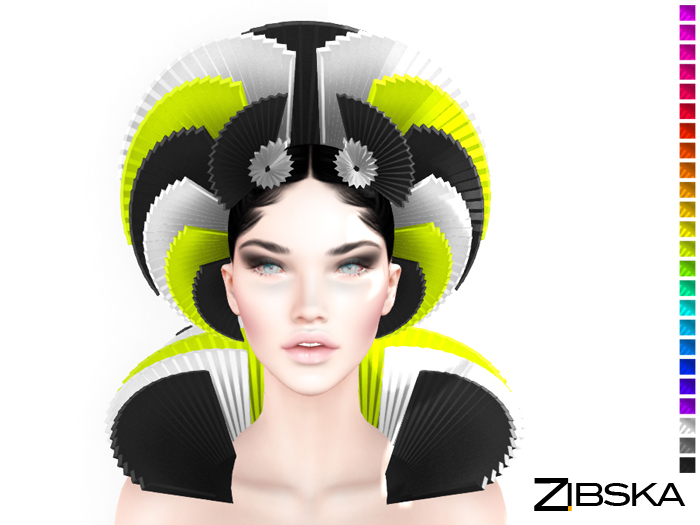 Zibska ~ Hideko color change headpiece and collar