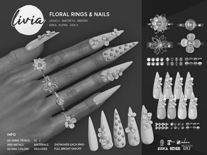 LIVIA Floral Rings & Nails DEMOS