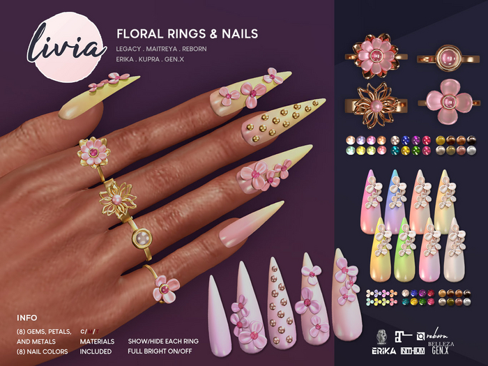 LIVIA Floral Rings & Nails [fatpack]