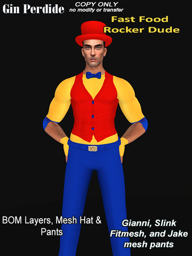 Fast Food Rocker Dude Outfit 