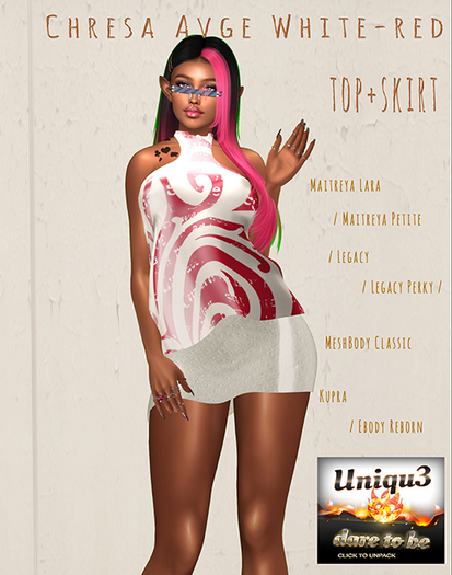 Uni-qu3 / Chresa Avge White-red 
