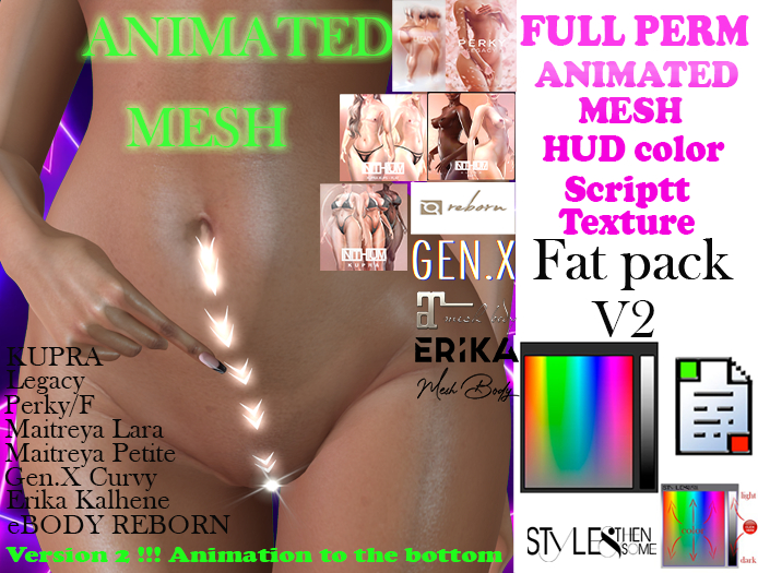 STYLES -FULL PERM-ANIMATED MESH FatpacV2 - PROMO 96 hours!!!