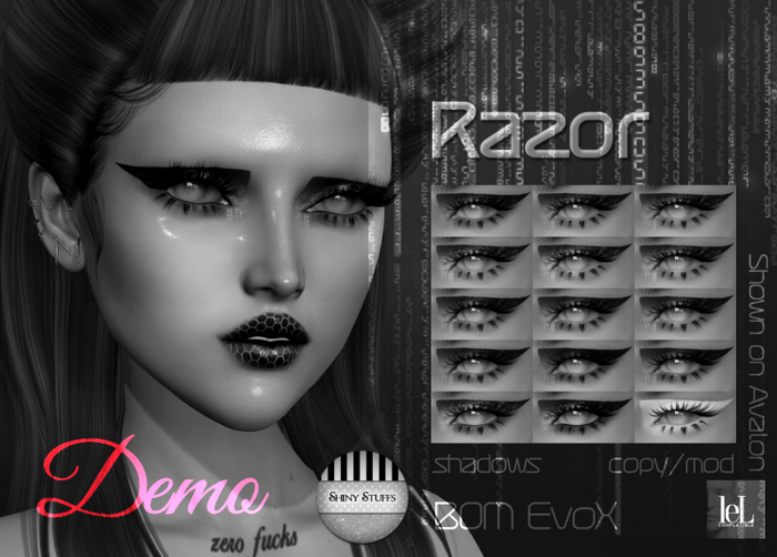 ~Shiny Stuffs~ DEMO Lelutka EvoX Razor Shadows 