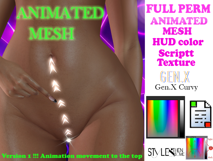 STYLES -FULL PERM-ANIMATED MESH V1//Belleza- Gen.X Curvy-PROMO 96 hours!!!