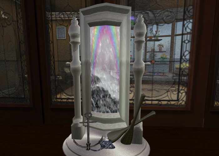 Seaside Mirror with Frame Textue Change Cliffs Up Close Boxed