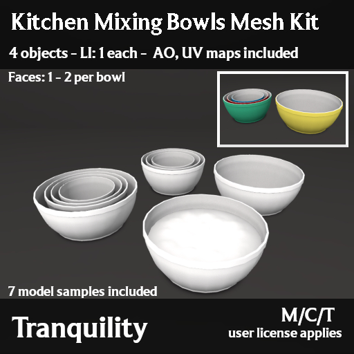 Tranquility - Kitchen Mixing Bowl Mesh Kit