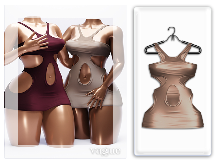 Vague. Ramona Dress - Nude -