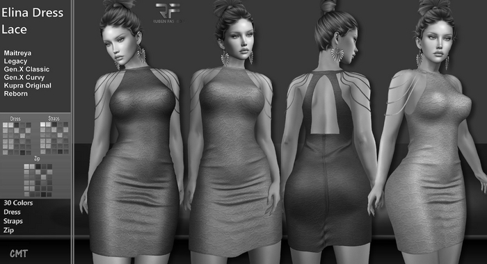 R.F. - ELINA LACE Dress - Box Demo