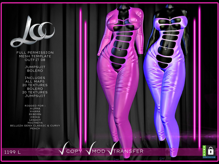 LCC FULL PERM OUTFIT 08 - Jumpsuit & Bolero Shrug