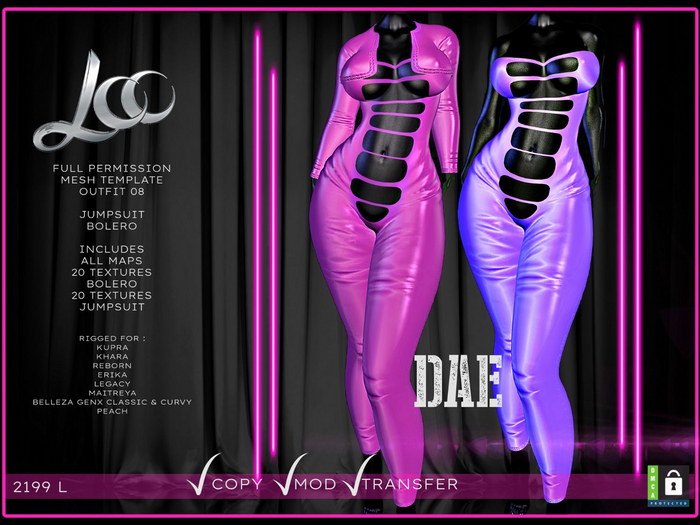 LCC FULL PERM OUTFIT 08 Jumpsuit & Bolero Shrug DAE