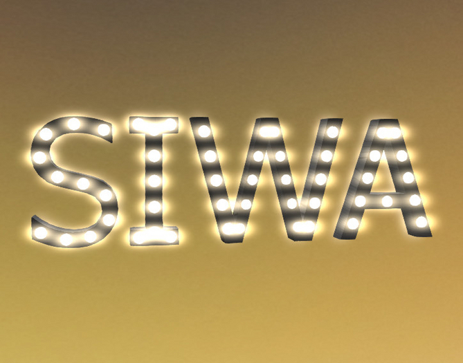 [Px] "SIWA" Illuminated Light Bulbs Sign