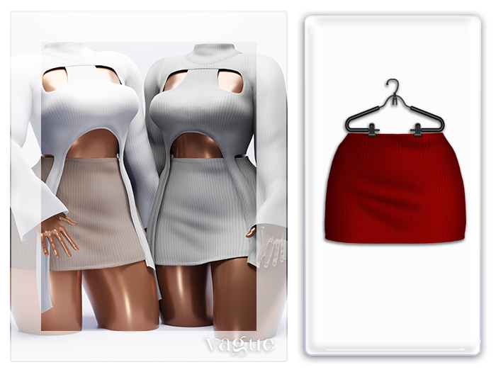 Vague. Maia Skirt Red